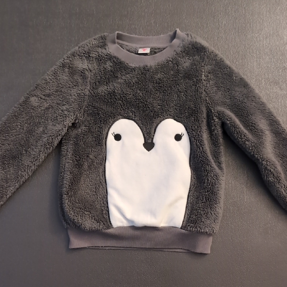 Cozy Gray Penguin Kids Sweatshirt